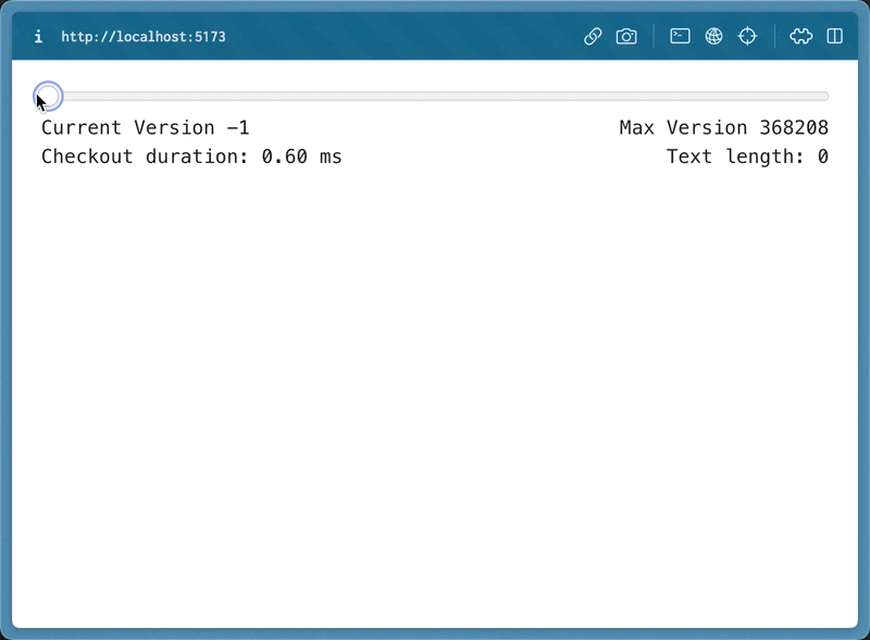 Tracing a document with 360,000 operations using Loro